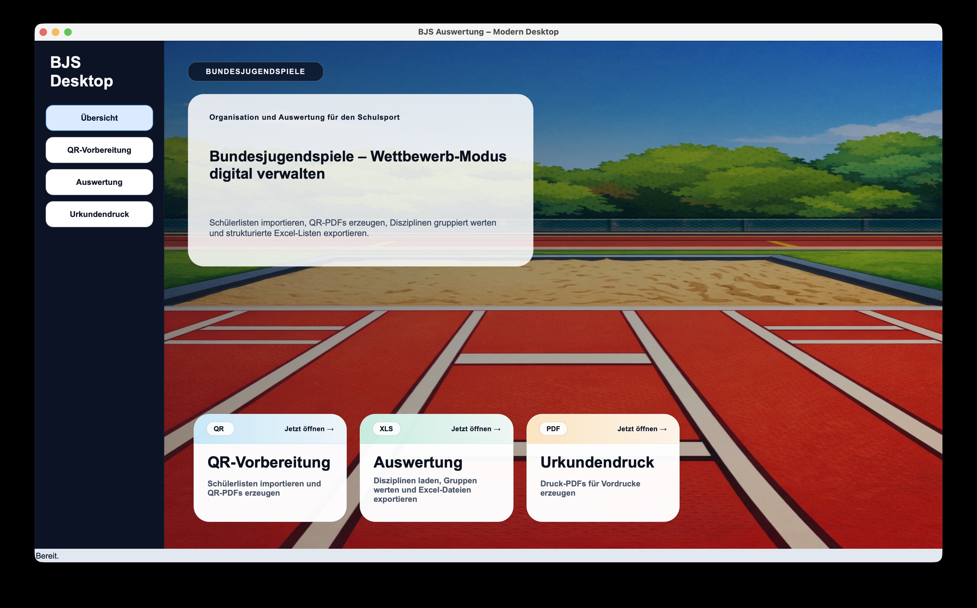 Screenshot BJS Desktop Auswertung